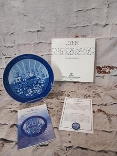 Royal Copenhagen 2008 Christmas Plate In Original Box VGC