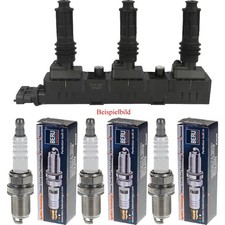 ERA Zündspule + 3x BERU Zündkerze für Opel Corsa C F08 F68 1.0 73_ 78_ 79_