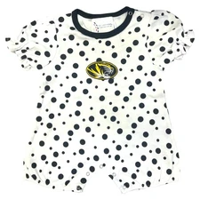 Mizzou Missouri Tigers Infant Polka Dot Romper Bodysuit (18 Months)