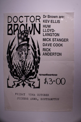 Dr Brown Poster Joiners Arms Southampton Original Gig Poster UK Circa 1991