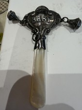 Sterling Silver Babies Rattle Hall Mark Birmingham