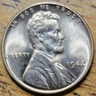1942 Lincoln Wheat One Cent 1c Coin Red BU #AA742