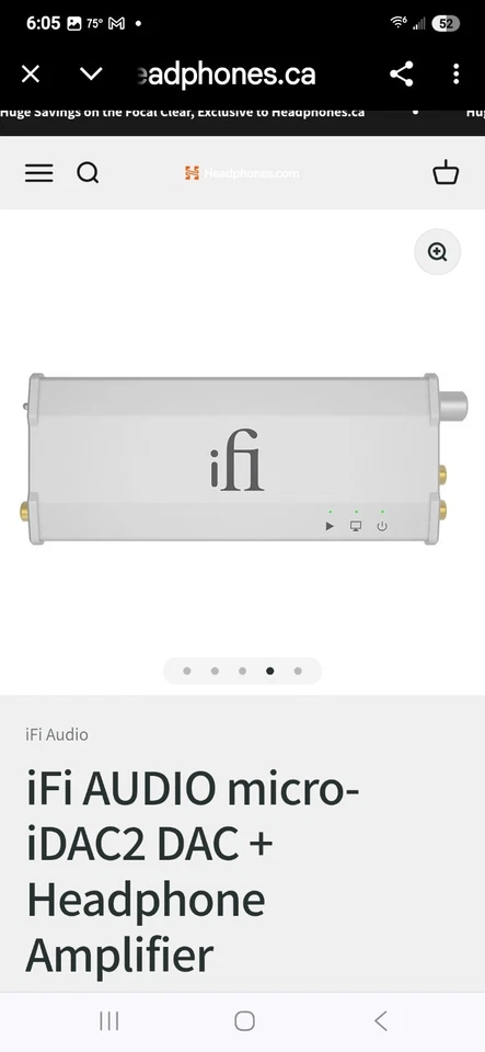 Amplificador de auriculares iFi AUDIO micro iDAC2 USB DAC cuatro velocidades PCM 32 bits/384 kHz Foto 3 de 4