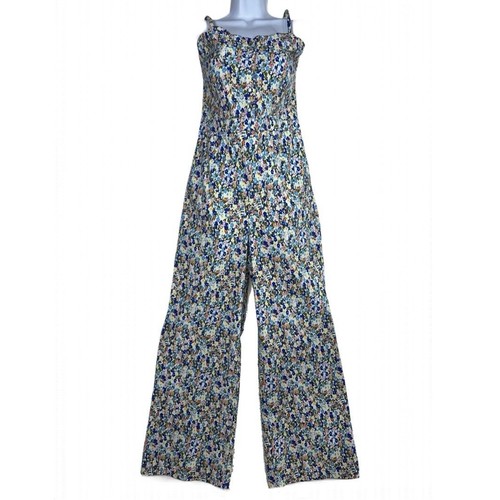Anthropologie Maeve US 12 Wide Leg Jumpsuit Floral Button Front Women’s - Picture 1 of 19