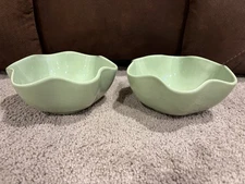 Gail Pittman Hospitality Collection Sage Green Ruffle Bowls Set Of 2