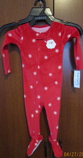 New Carters Christmas Santa One Piece Pajama 12 Months 21 25 Lb Poly Elastane Co