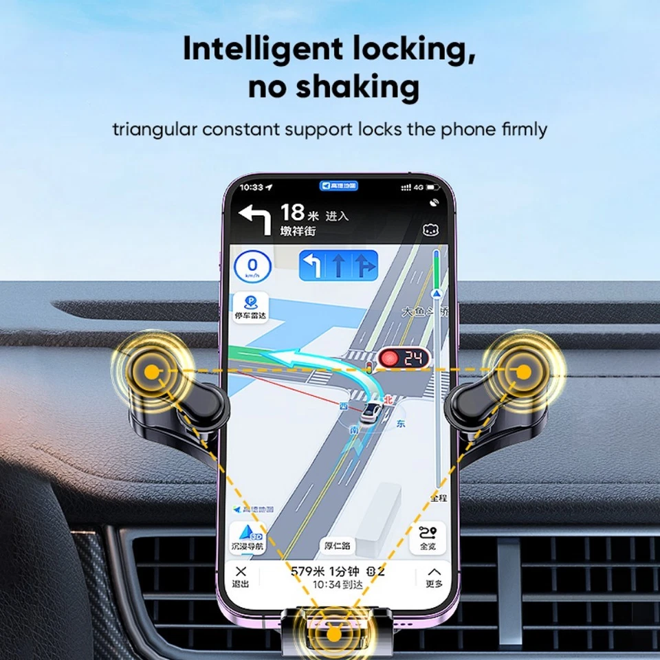 360° Mount Holder Car Air Vent Stand For Mobile Cell Phone GPS iPhone Samsung - Image 4 of 4