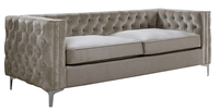 Chesterfield Dreisitzer Moderne MöBel Textil Stoff Samt Wohnzimmer Luxus Couchen
