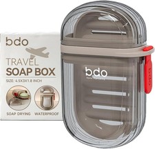 Travel Soap Case, Leakproof Soap Container with Lid, Portable Bar Soap Holder
