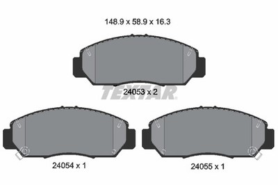 BREMSBELAGSATZ FÜR HONDA FR-V (BE), HONDA STREAM (RN) - TEXTAR 2405301