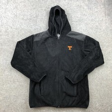 Tennessee Volunteers Jacket Womens Medium Black Fleece Embroidered Hooded
