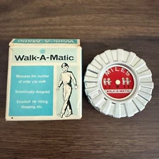 Vintage Walk-A-Matic Pedometer 76333 With Original Box Retro Fitness Japan