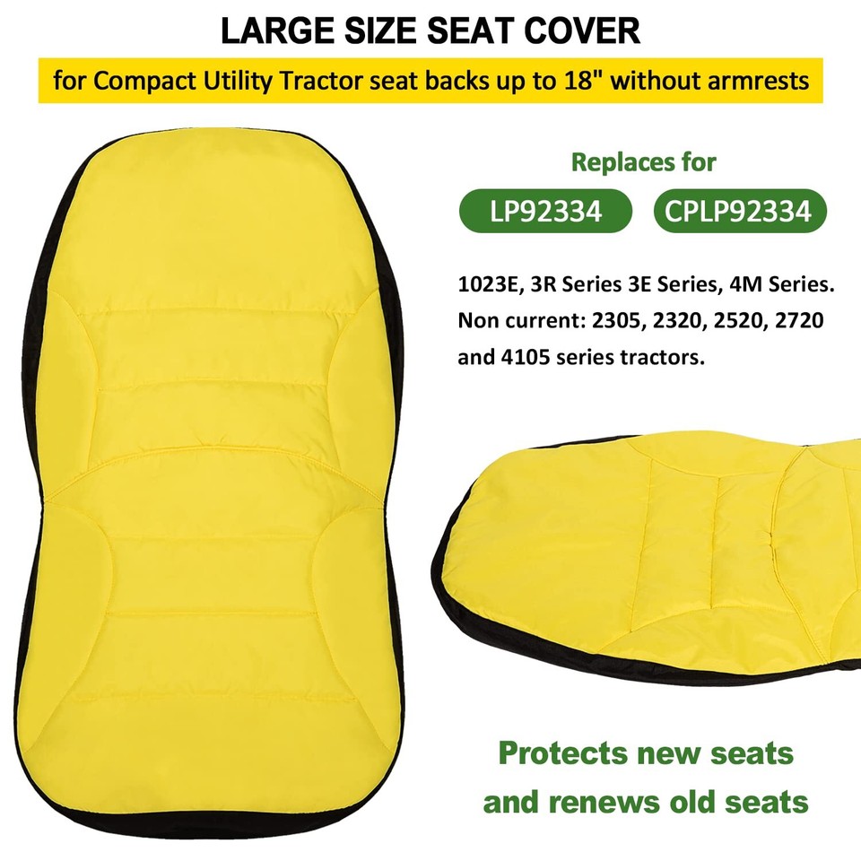 LP95233 Large 18" Compact Utility Tractor Seat Cover Compatible with