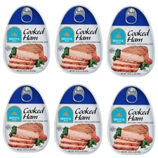 6 Pack Bristol Cooked Canned Ham 16oz Smoke Flavor Picnic