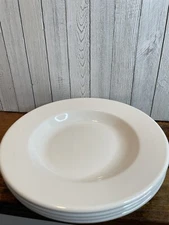 Dudson Stoke On Trent CREAM INDIVIDUAL PASTA BOWL ENGLAND SET OF 4 EUC