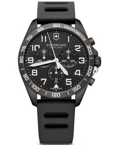 New Victorinox Swiss Army Fieldforce Chronograph Black Men's Watch 241926.1