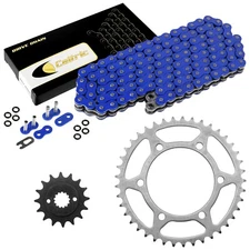 Blue O-Ring Drive Chain & Sprockets Kit for Kawasaki EX500 Ninja 500R 1994-09