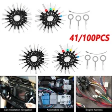 41/100Pcs Terminal Removal Tool Kit Depinning Pin Release Ejector Wire Connector