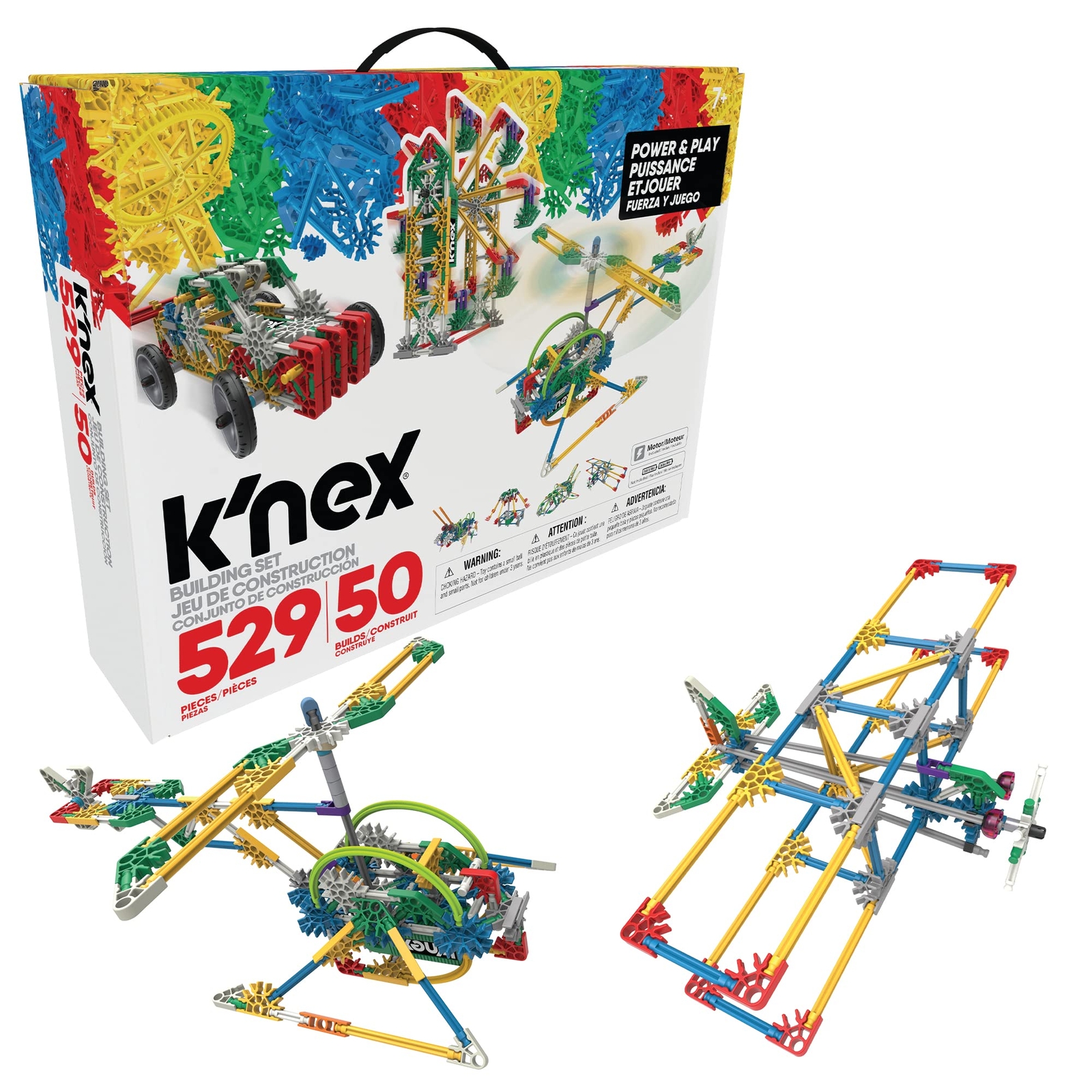 Развивающие игрушки для детей KNEX Power and Play Моторизованный конструктор, 529 Р