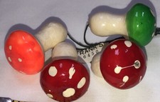 Vintage Franks Nursery Crafts Assorted Miniature Mushrooms Wire Gnome Crafting