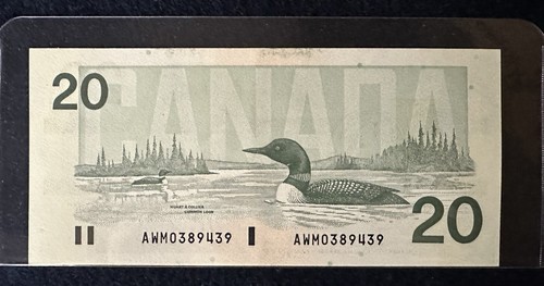 1991 Bank of Canada $20, Cat#BC-58c Knight Thiessen AWM 0389439 - Picture 2 of 3