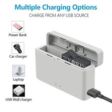 For DJI Action 3/Action 4 Camera Battery Charger USB Charging Case Accessories