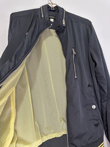 Diesel Outerwear Jacket Blue Lightweight Bomber Style Polyester Size Medium - Picture 6 of 11
