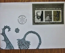  DENMARK CENTENARY OF NEW CARLSBERG GLYPTOTEK  SOUVENIR SHEET 2006 FDC - SCARCE!