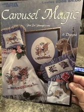 CAROUSEL MAGIC Cross Stitch charts Leisure Arts leaflet 2366 Six Horse Designs