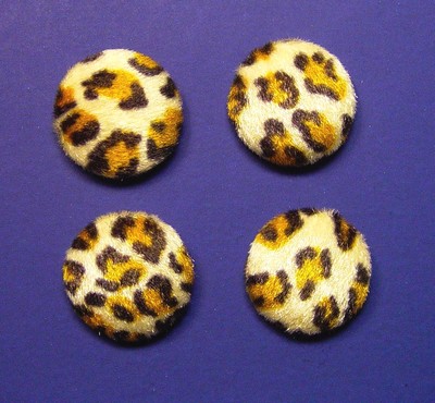 4 animal print velour covered buttons 3/4'',instantly adds prowness to any outfit