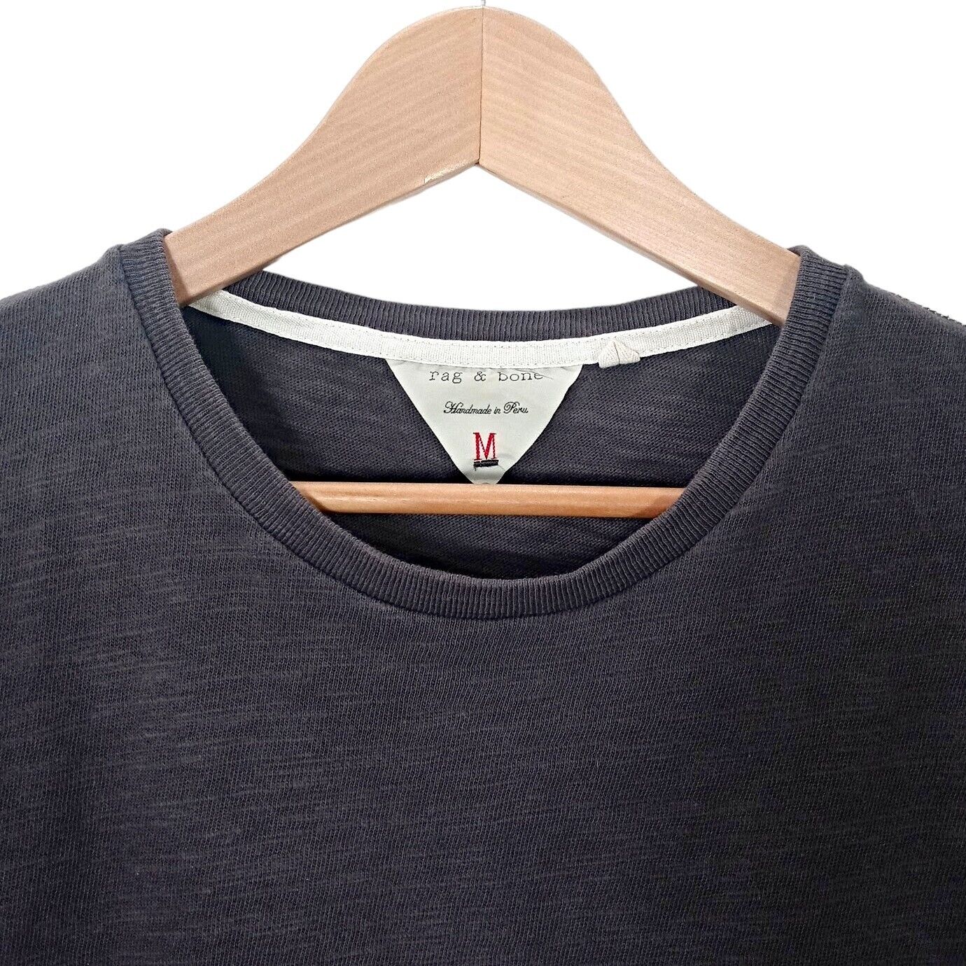 Rag & Bone Mens Crew Neck T-Shirt Gray Striped Co… - image 2
