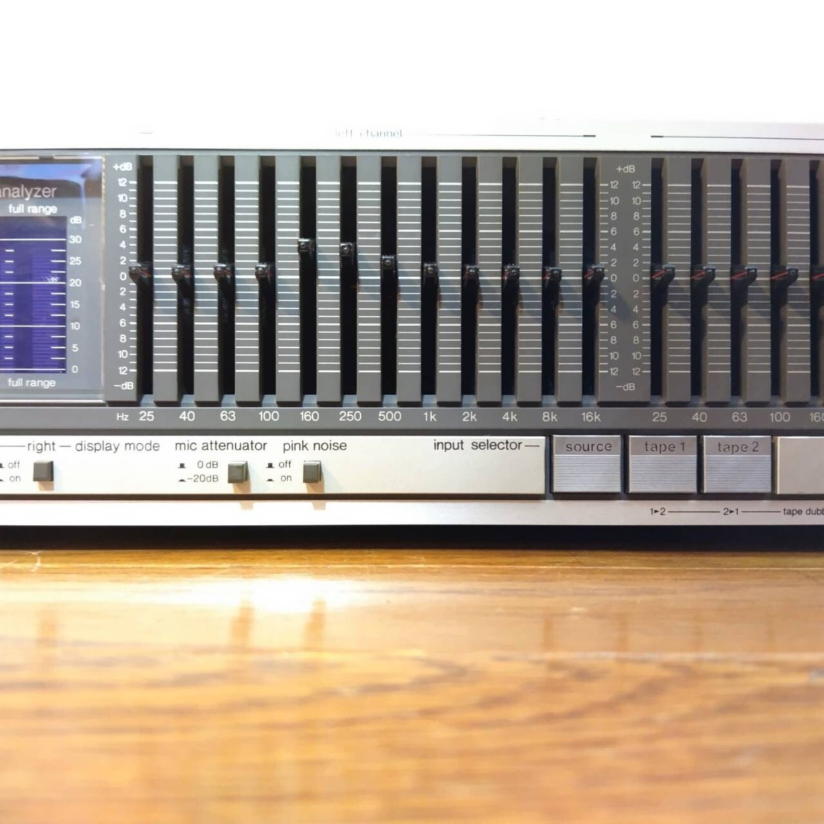 Technics Sh-8055 Vintage Graphic Equalizer EQ Silver 12 Band Technics Sh-8055 Vintage Graphic Equalizer EQ Silver 12 Band