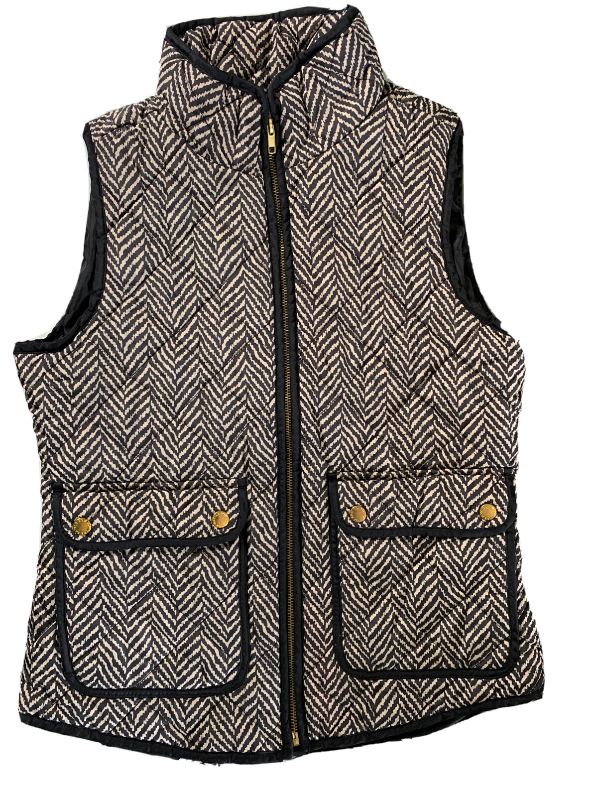 FILA THE SAVILE ROW CO. LONDON DONNA DONNA NERO MARRONE GIACCA TRAPUNTATA GILET TAGLIA SMALL