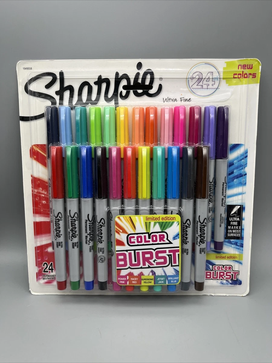 Sharpie Ultra Fine Tip Permanent Marker Color Burst Assortment 24 Pack Pen  Set