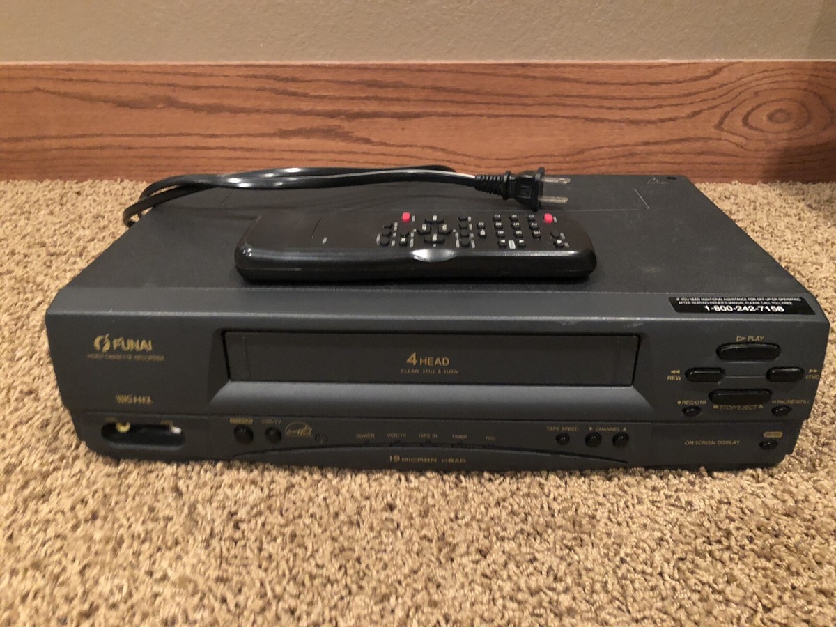 Funai VCR VHS Player 4 Head HiFi Recorder w/ Remote !!! - F240LA