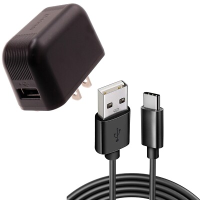 Home Wall Charger 6ft Long USB-C Cable Power Adapter USB-C Wire for Tablets