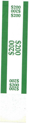 Pack of 10 Bill Wrappers Currency Band Bundles Currency Straps $ 200.00