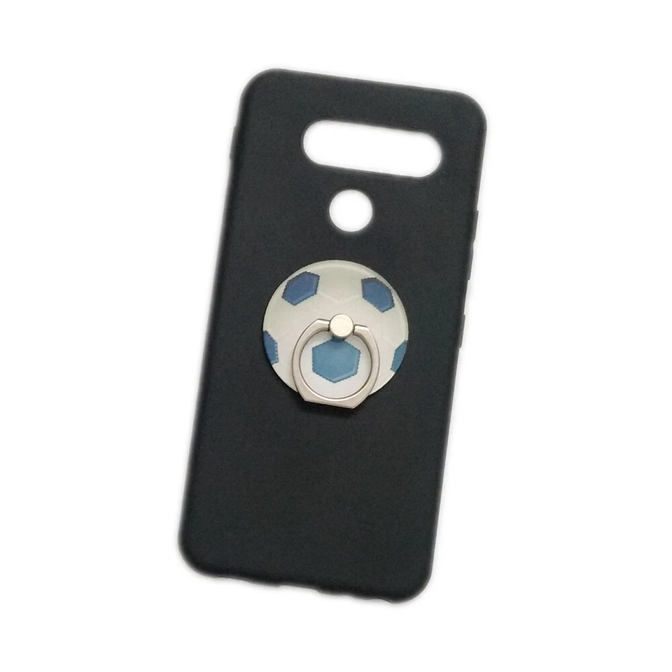 For Various Phones 3D Cute Football Finger Ring Stand Holder Soft TPU Case Cover - Image 4 of 4