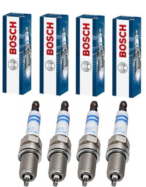 4x Bosch Spark Plugs Double Platinum For Vauxhall Corsa 1.6