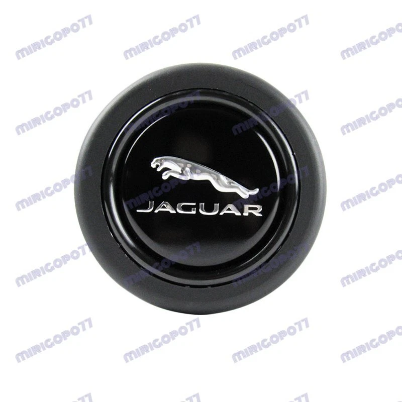Botón de bocina negro/plateado se adapta a JAGUAR MOMO RAID NRG volante carreras nuevo Foto 2 de 4