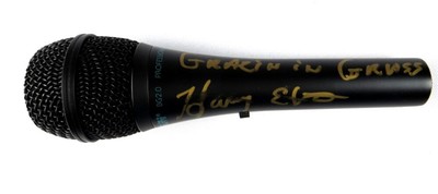 Harry Elston Signed Autographed Microphone ''Grazing in the Grass'' JSA S37789