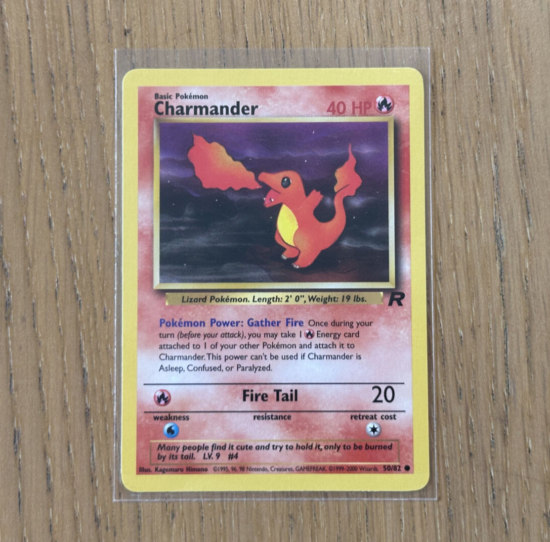 Charmander - Team Rocket Set - 50/82 - Common - Pokemon Card - Unlimited - NM