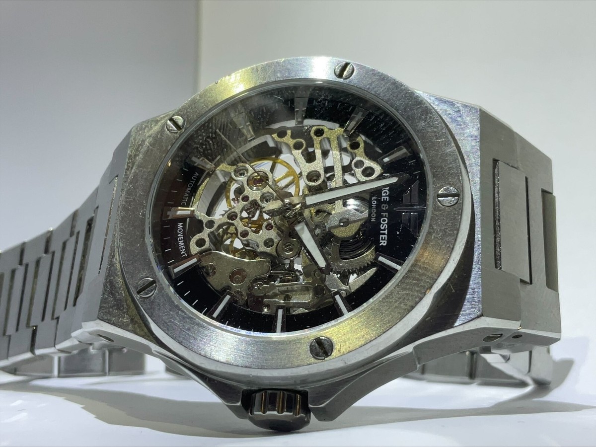 Forge and Foster Spectre steel Mens watch 45 mm 21 Jewels