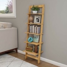 Lavish Home 5-Tier Ladder Shelf, Blonde Finish