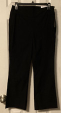 Chico's Black So Slimming Ava Flare Crop Pants Size 0 4/6 NWT
