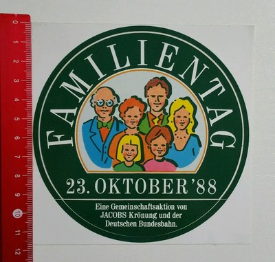 Aufkleber/Sticker: Jacobs Krönung Kaffee - Familientag 1988 (14041691)