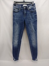 KanCan Women's Jeans Size 27 Blue Straight Leg Stretch Low Rise 28.5" Denim