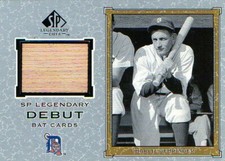 2000 UD SP LEGENDARY CUTS DETROIT TIGERS CHARLIE GEHRINGER GAME-USED BAT CARD 