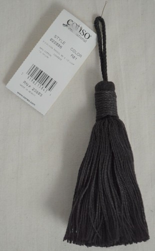 Cushion Tassel 480 5 Long With 2 5 Loop Matte Black Cotton Set Of 2 Ebay