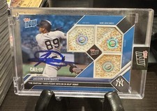 2023 Topps Now Jasson Dominguez Game Used Triple-Base Relic BLUE 11/49 798B AUTO